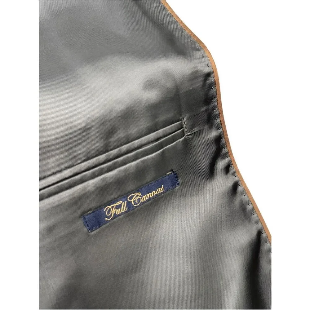 Brooks Brothers Mens Madison Cashmere Wool E. Thomas Herringbone 44R Sport Coat
